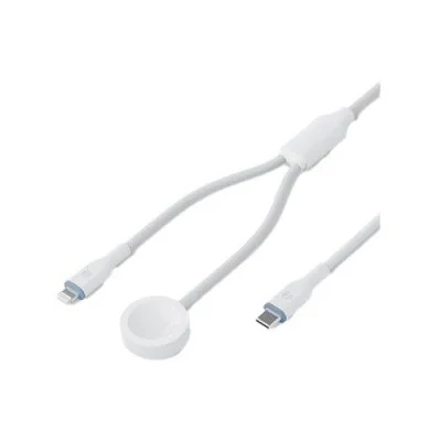 Bazic Gocharge Deuce Cable, Usb-C To Lightning With Watch Charger 1.8M- White